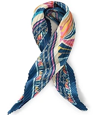 Gemma Layne Multi Geometric Pleated Square Scarf