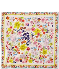 Gemma Layne Multi Small Floral Silk Square Scarf