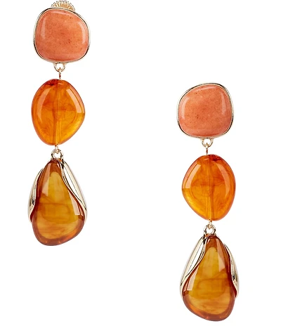 Gemma Layne Organic Resin Resort Three Drop Earrings