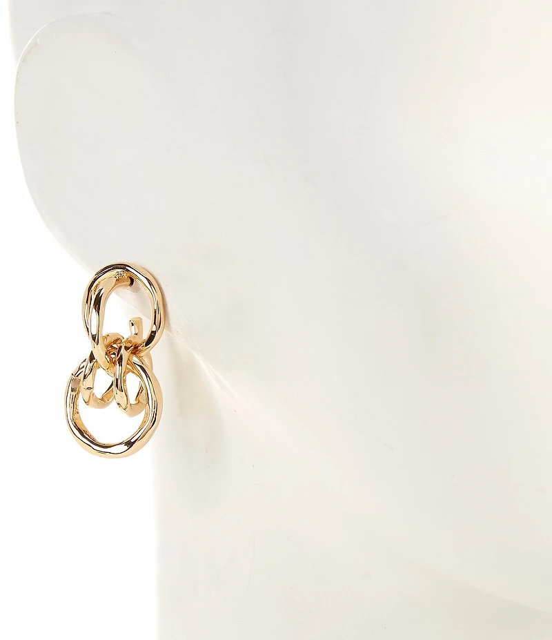 Gemma Layne Organic Textured Wire Multi Link Drop Earrings