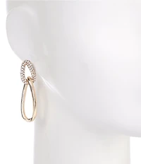 Gemma Layne Oval Link Pave Drop Earrings