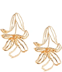 Gemma Layne Oversized Metal Flower Drop Earrings