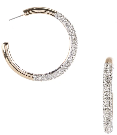 Gemma Layne Oversized Pave Hoop Earrings