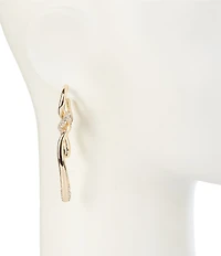 Gemma Layne Pave Statement Loop Knot Drop Earrings