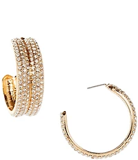 Gemma Layne Pave Thick Hoop Earrings
