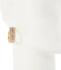 Gemma Layne Pave Thick Hoop Earrings