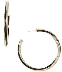 Gemma Layne Pave Twist Hoop Earrings