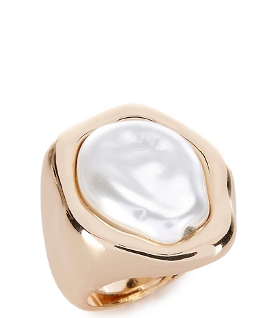 Gemma Layne Pearl Molten Statement Ring