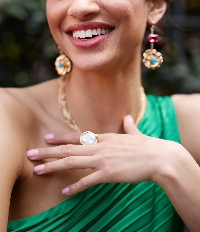 Gemma Layne Pearl Molten Statement Ring