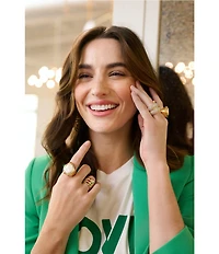 Gemma Layne Pearl Molten Statement Ring