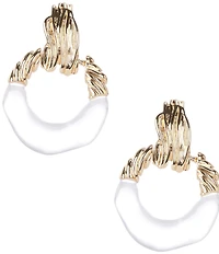 Gemma Layne Resin and Gold Organic Link Orbital Earrings