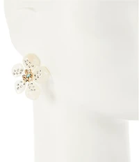 Gemma Layne Resin and Pave Flower Stud Earrings