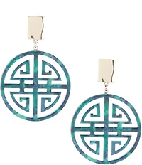 Gemma Layne Resin Cutout Orbital Drop Earrings