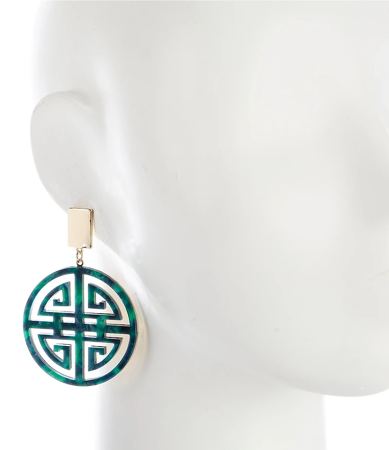 Gemma Layne Resin Cutout Orbital Drop Earrings