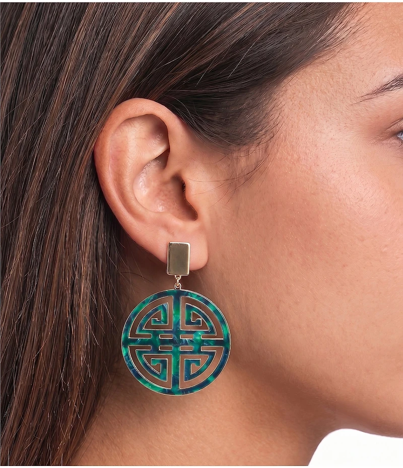 Gemma Layne Resin Cutout Orbital Drop Earrings