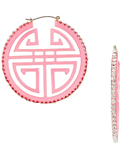 Gemma Layne Resin Geo Statement Hoop Earrings