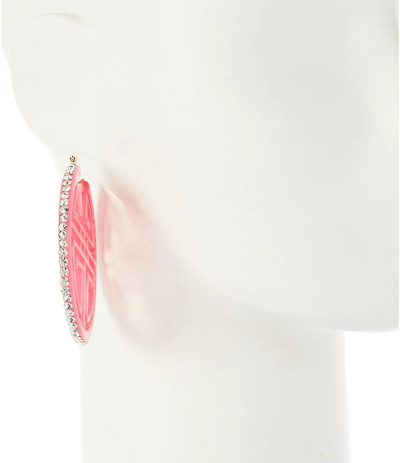 Gemma Layne Resin Geo Statement Hoop Earrings