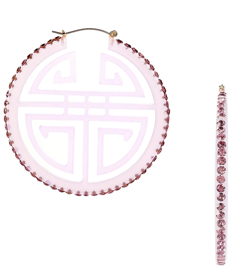 Gemma Layne Resin Geo Statement Hoop Earrings