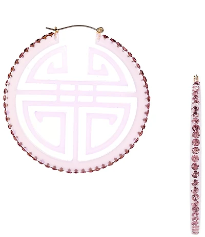 Gemma Layne Resin Geo Statement Hoop Earrings