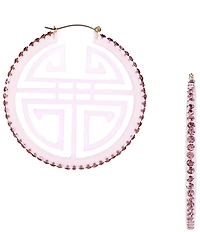 Gemma Layne Resin Geo Statement Hoop Earrings