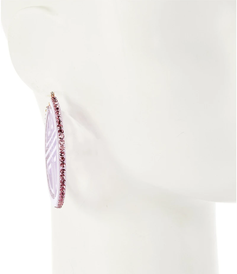 Gemma Layne Resin Geo Statement Hoop Earrings