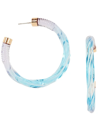 Gemma Layne Resin Ombre Resort Statement Hoop Earrings