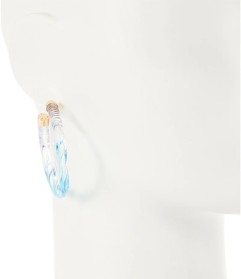 Gemma Layne Resin Ombre Resort Statement Hoop Earrings
