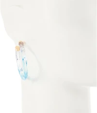 Gemma Layne Resin Ombre Resort Statement Hoop Earrings