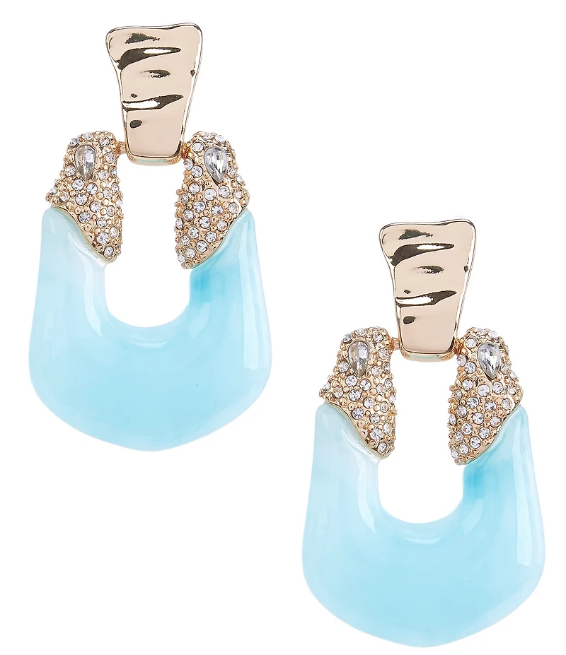 Gemma Layne Resin Organic Pave Hoop Earrings