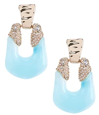 Gemma Layne Resin Organic Pave Hoop Earrings