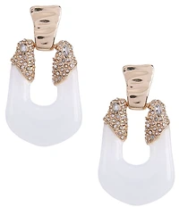 Gemma Layne Resin Organic Pave Hoop Earrings