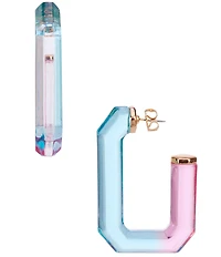 Gemma Layne Resin Rectangle Hoop Earrings