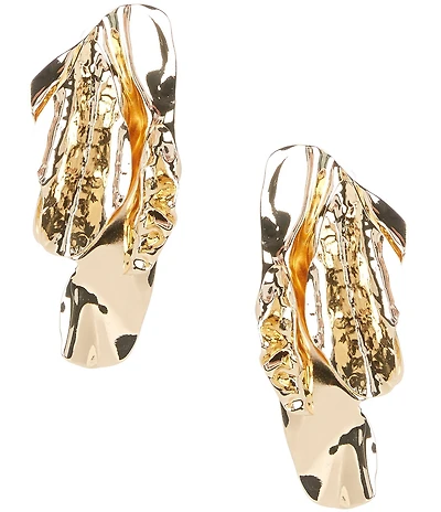 Gemma Layne Sculptural Metal Drop Earrings