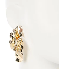 Gemma Layne Sculptural Metal Drop Earrings