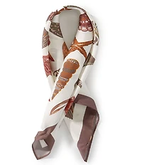 Gemma Layne Shell Print Silk Square Scarf