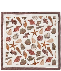 Gemma Layne Shell Print Silk Square Scarf