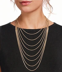 Gemma Layne Snake Chain Statement Long Multi Strand Necklace
