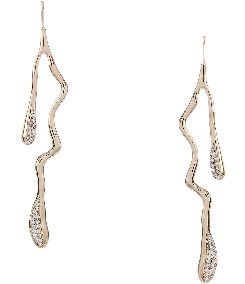 Gemma Layne Squiggle Pave Linear Earrings
