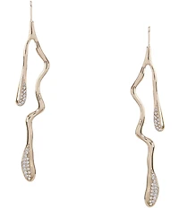 Gemma Layne Squiggle Pave Linear Earrings