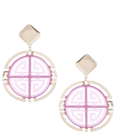 Gemma Layne Statement Geo Resin Drop Earrings