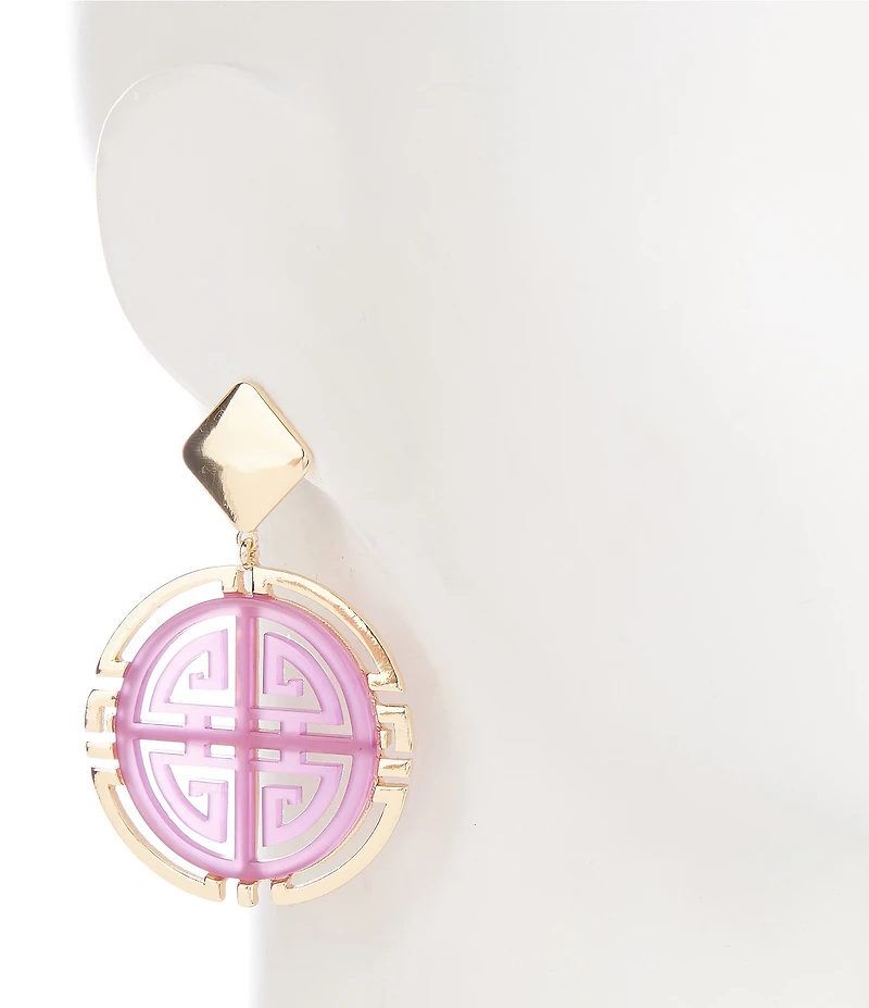 Gemma Layne Statement Geo Resin Drop Earrings