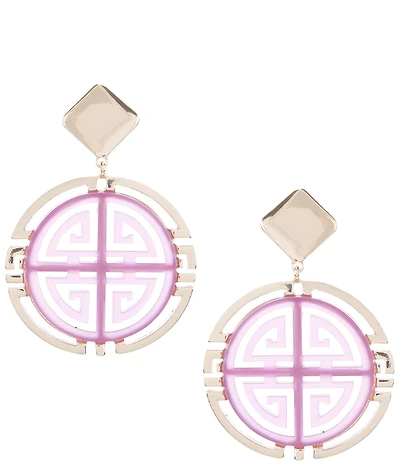 Gemma Layne Statement Geo Resin Drop Earrings