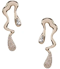 Gemma Layne Statement Squiggle Pave Drop Earrings
