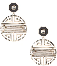 Gemma Layne Stone Geometric Statement Orbital Earrings