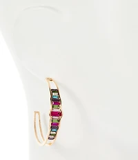 Gemma Layne Stone Inset Hoop Earrings