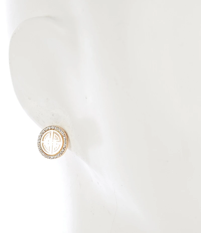 Gemma Layne Stud and Pave Hoop Earring Set