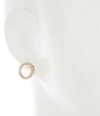 Gemma Layne Stud and Pave Hoop Earring Set