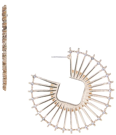 Gemma Layne Stud Wheel Hoop Earrings