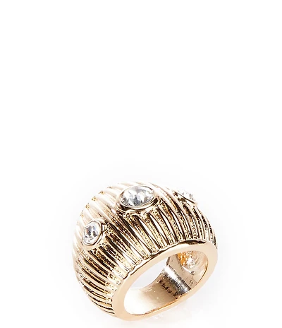 Gemma Layne Textured Dome Statement Ring with Stones