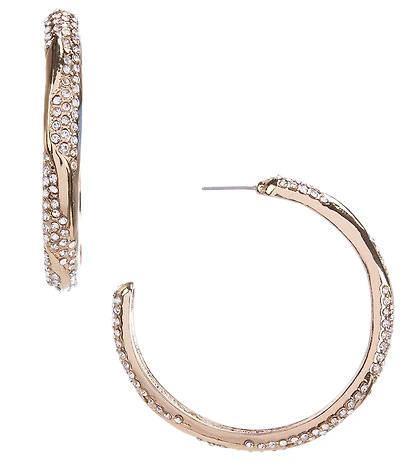 Gemma Layne Thick Pave Hoop Earrings